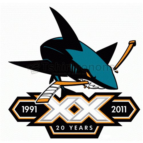 San Jose Sharks T-shirts Iron On Transfers N315